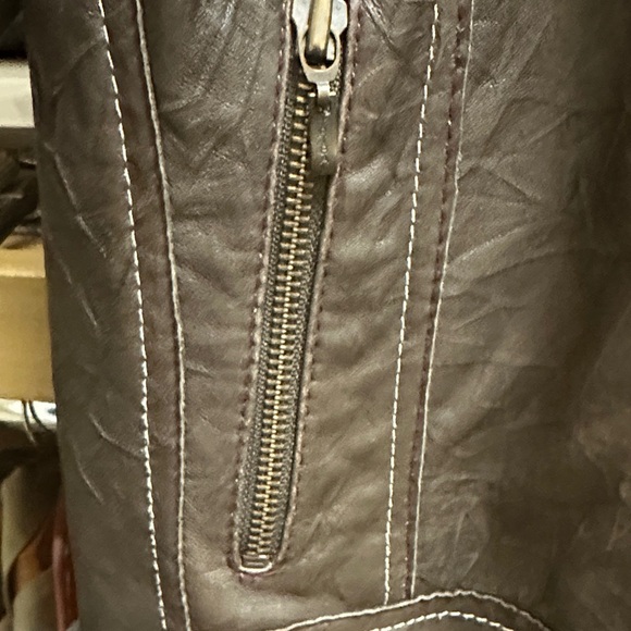 Tribal  Brown Leather Jacket - Picture 4 of 13